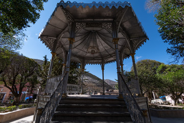 Kiosk front view in downtown Real de Catorce Mexico