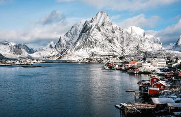 Reine on the Lofoten Archipelago in the Arctic Circle in Norway