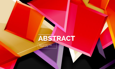 Squares and triangles geometrical background