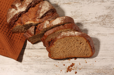 Rue bread on the table