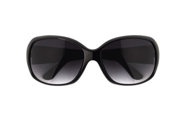 Fototapeta premium Dark-rimmed glasses isolated on white background. Black sunglasses