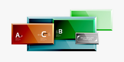 Minimal square banner abstract background