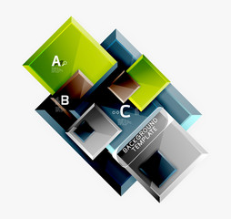 Minimal square banner abstract background