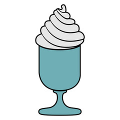 Isolated milk shake icon. Vector illustration design