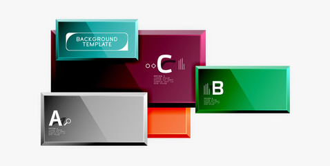 Minimal square banner abstract background