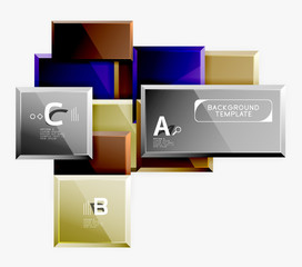 Abstract square composition for background, banner or logo