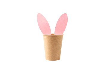 Creative rabbit with disposable cup
