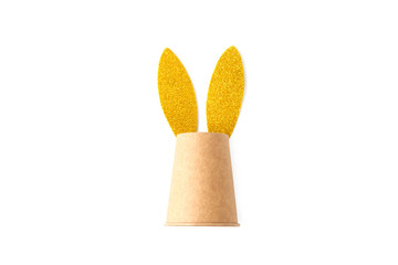Creative rabbit with disposable cup
