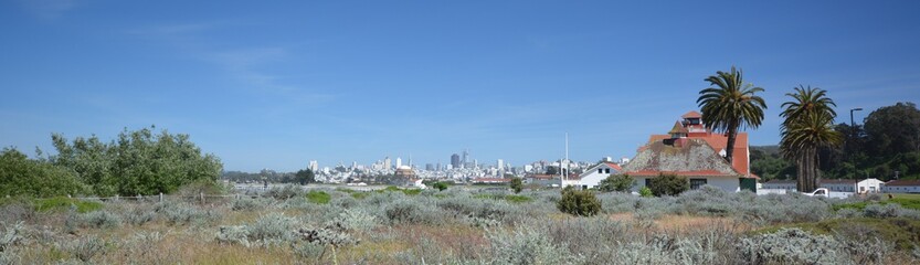 Fototapeta premium Impressions from surroundings of Golden Gate Bridge in San Francisco from May 2, 2017, California USA