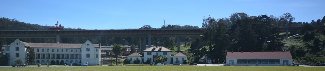 Impressions from surroundings of Golden Gate Bridge in San Francisco from May 2, 2017, California USA