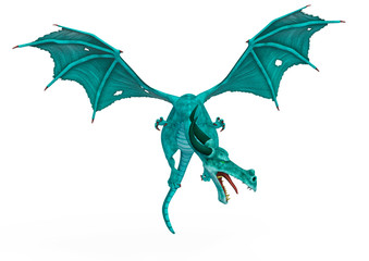 dragon cartoon in a white background