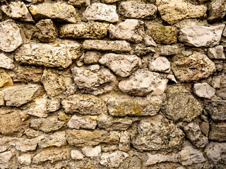 View on an ancient brick wall