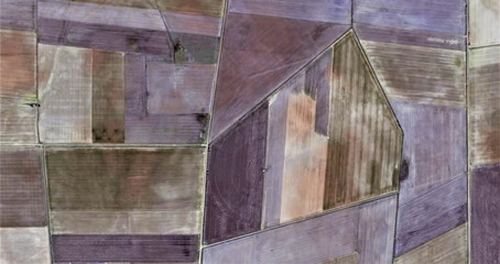 the barn,  abstract photography of the Spain, aerial view, representation of human labor camps,...