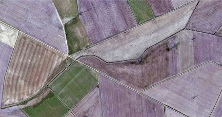 the blue hour,  abstract photography of the Spain, aerial view, representation of human labor...