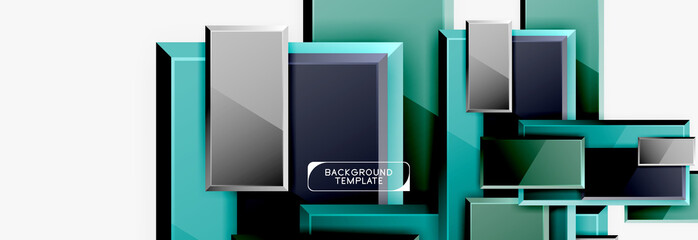 Minimal square banner abstract background