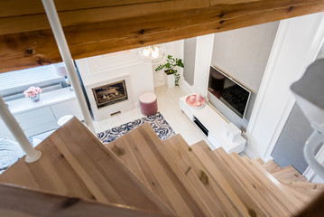 Modern stairs in new home