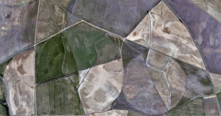 abstract photography of the Spain, aerial view, representation of human labor camps, abstract,...