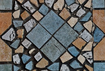beautiful pattern with different pieces of tile