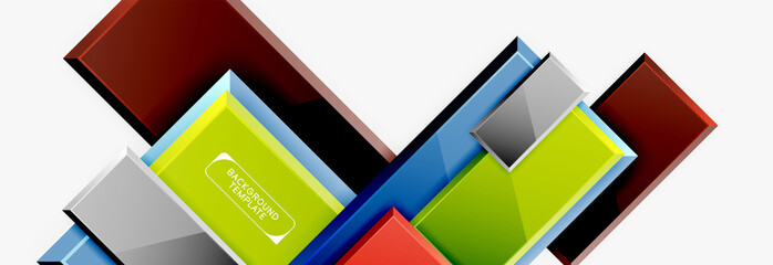 Fototapeta premium Abstract square composition for background, banner or logo