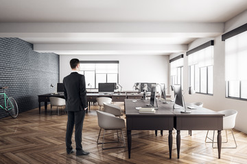 Businessman in modern meeting room