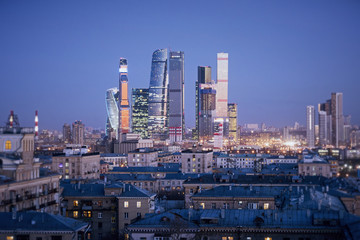 Naklejka premium Creative Moscow city wallpaper