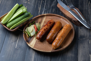grilled Thai East sausage, Street food in Thailand