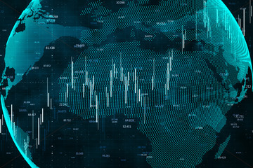 Global network and stats concept