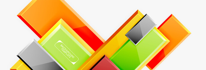 Fototapeta premium Abstract square composition for background, banner or logo