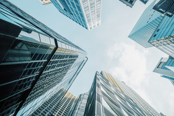 Plakat Skyscrapers bottom view