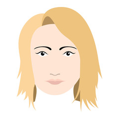 Isolated hipster girl avatar. Vector illustration design