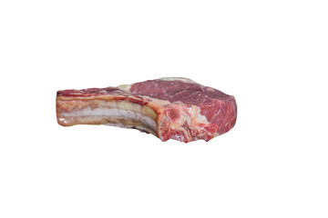 Fresh beef steak isolated on white