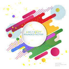 Abstract Background With Rounded Shapes Vector Template