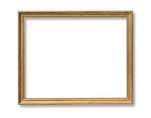 Wooden frame for paintings or photographs.on white