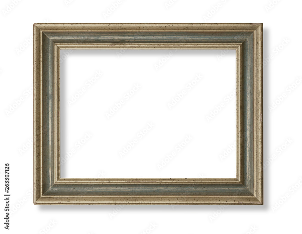 Wall mural dark wooden picture frame