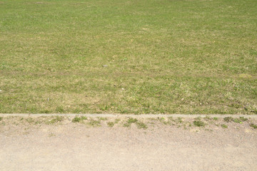 path and lawn in the park