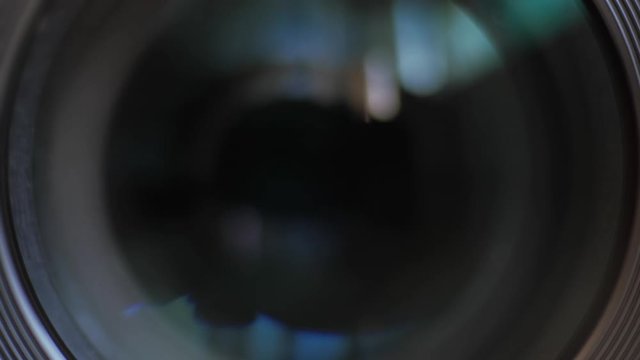 Closing the camera lens eye.