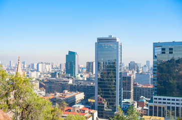 Modern urban skyline of Santiago Chile