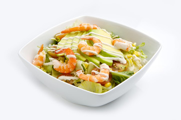 salad of shrimp and avocado