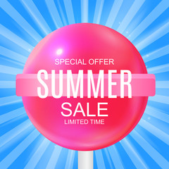 Summer Sale concept Background. Vector Illustration