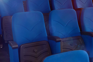 Obraz premium Conference hall or seminar room, row of empty seat in auditorium or hall or classroom.