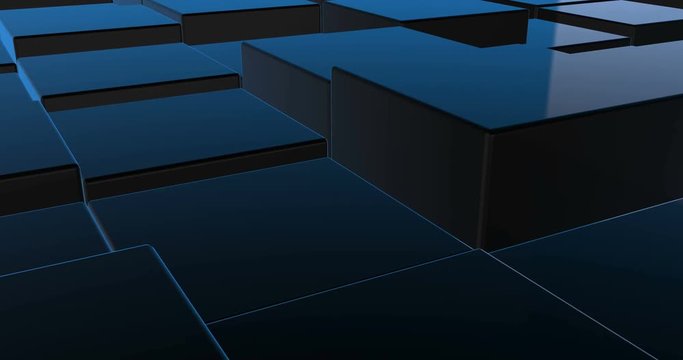teal cubes flooring animation