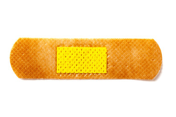 Medical adhesive bandage isolated on white background