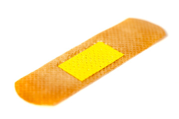 Medical adhesive bandage isolated on white background