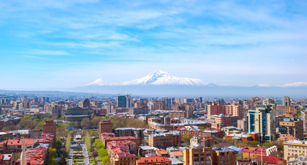 Obraz premium Ararat and Yerevan city
