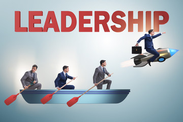 Leadership concept with various business people