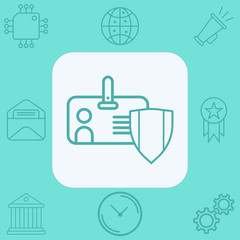 Id card vector icon sign symbol