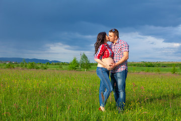 pregnant woman in nature