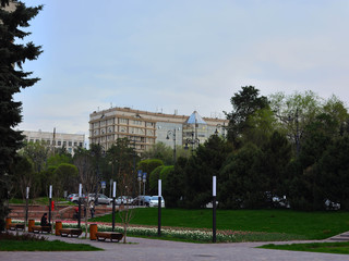 Almaty city spring time streets