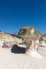 Rock formation The Stone Mushrooms near Beli plast village, Kardzhali Region, Bulgaria