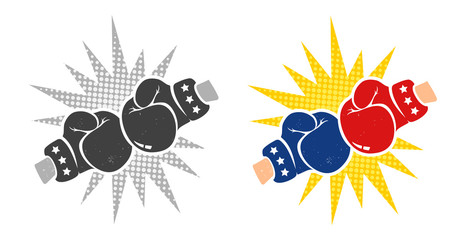 Vector retro logo for boxing